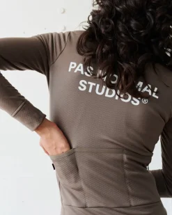 Pas Normal Studios Women's Essential Thermal Long Sleeve Jersey Ash Brown