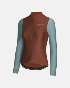 Pas Normal Studios Women's Mechanism Thermal Long Sleeve Jersey Mahogany Dusty Teal