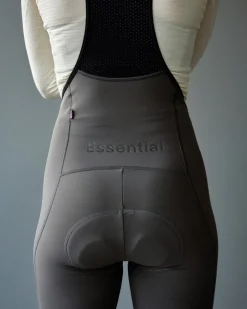 Pas Normal Studios Women's Essential Thermal Long Bib Stone Grey