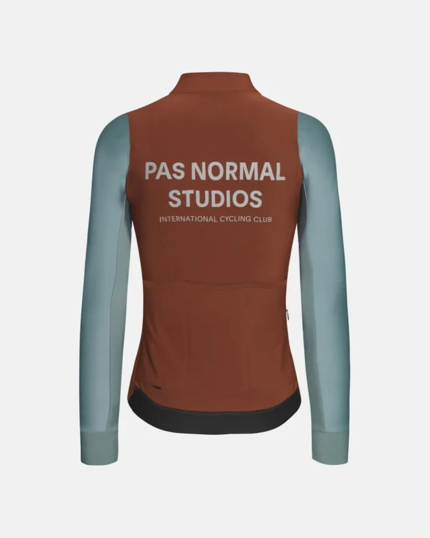 Pas Normal Studios Women's Mechanism Thermal Long Sleeve Jersey Mahogany Dusty Teal