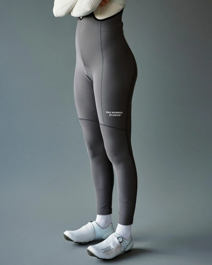 Pas Normal Studios Women's Essential Thermal Long Bib Stone Grey